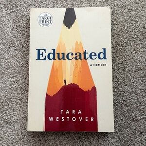 Educated book by Tara Westover - LARGE PRINT